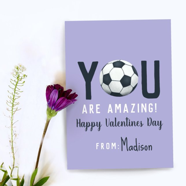 Tarjeta de San Valentín de fútbol de aula de chica (Subido por el creador)