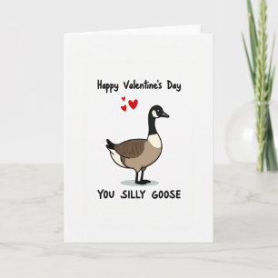 Tarjeta de San Valentín de Ganso Tonto