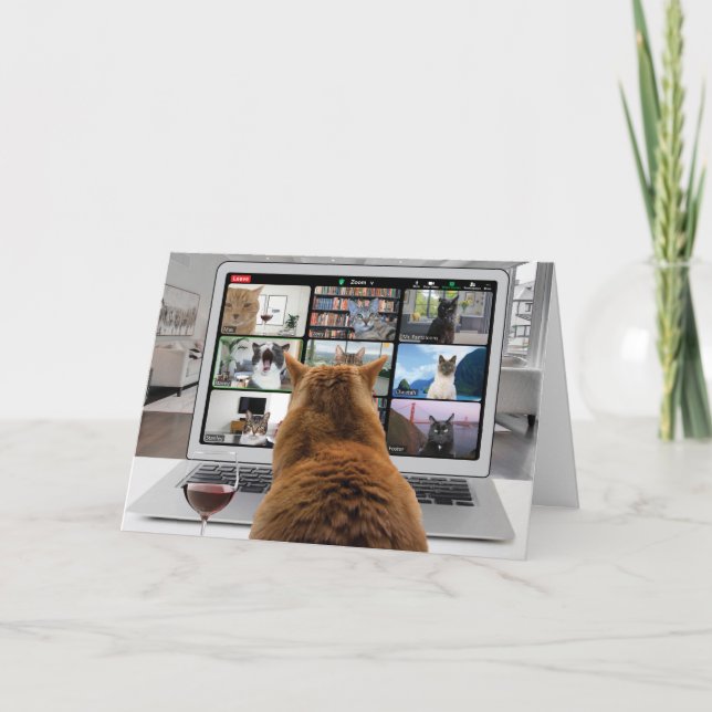 Tarjeta de San Valentín de gato (Anverso)