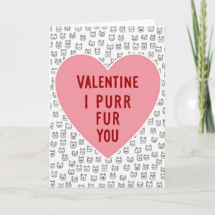 Tarjeta de San Valentín de Gato Adorable