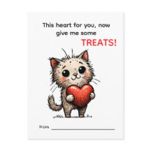 Tarjeta de San Valentín de Gato Adorable 