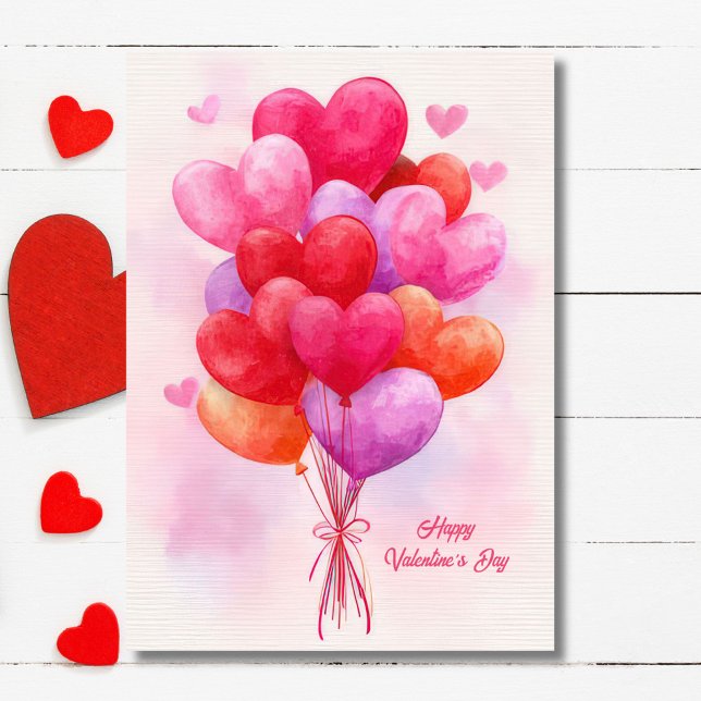 Tarjeta de San Valentín de globos con forma de cor (Subido por el creador)