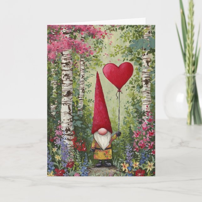 Tarjeta de San Valentín de Gnome-Interior en Blanc (Anverso)