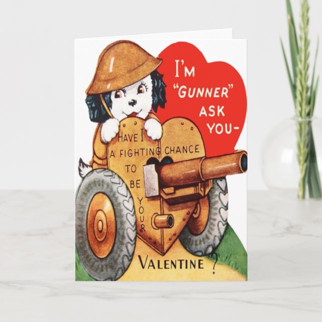 Tarjeta de San Valentín de grupo militar (Anverso)