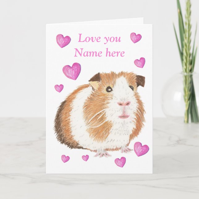 Tarjeta de San Valentín de Guinea, personalizable (Anverso)