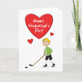 Tarjeta de San Valentín de hockey para personaliza