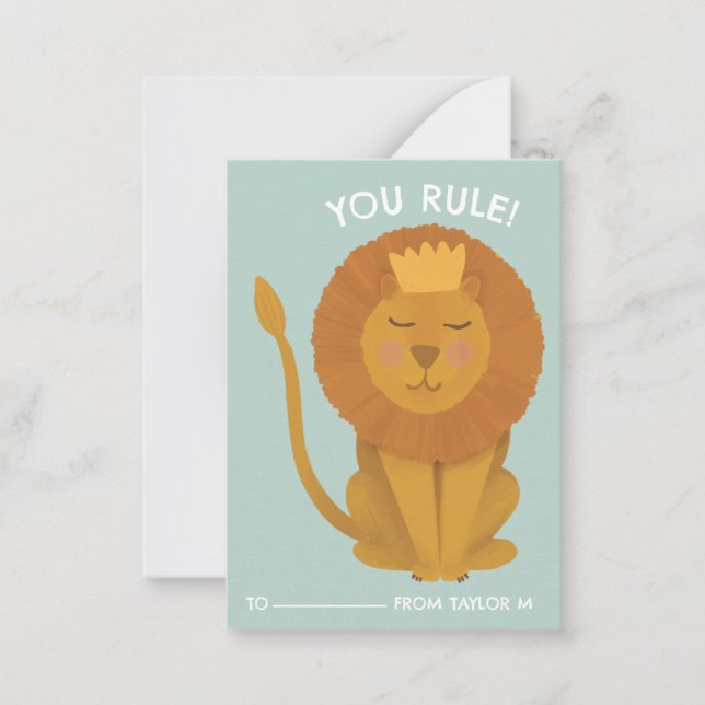 Tarjeta de San Valentín de King Lion You (Anverso)