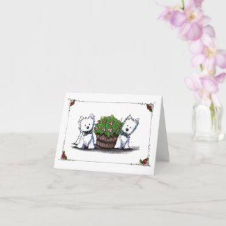 Tarjeta de San Valentín de KiniArt Wedding Westies