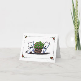 Tarjeta de San Valentín de KiniArt Wedding Westies