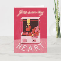 Tarjeta de San Valentín de la galería de arte rosa