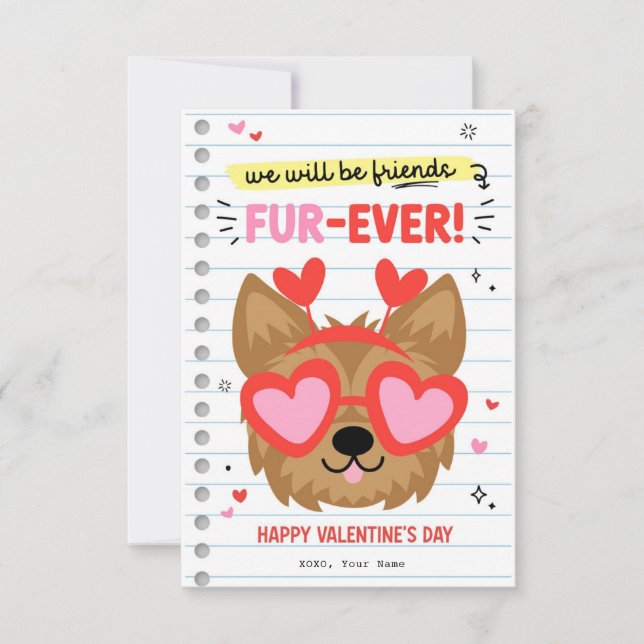 Tarjeta de San Valentín de los amigos de cuatro añ (Anverso)