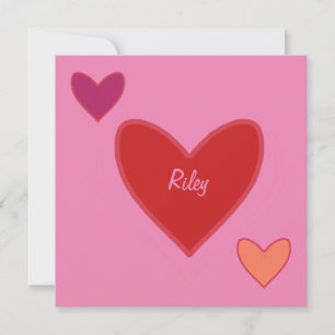 Tarjeta de San Valentín de los corazones de los bo