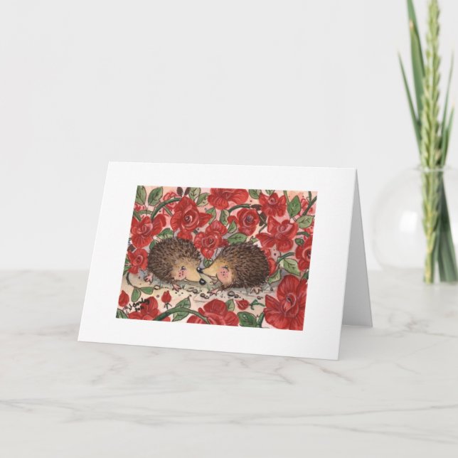 Tarjeta de San Valentín de los erizos (Anverso)