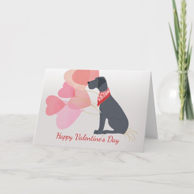 Tarjeta de San Valentín de los globos rojos de los (Anverso)