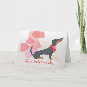 Tarjeta de San Valentín de los globos rojos de per