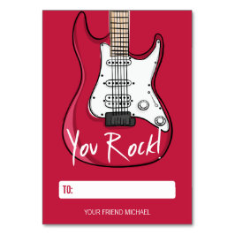 Tarjeta de San Valentín de los niños de rock