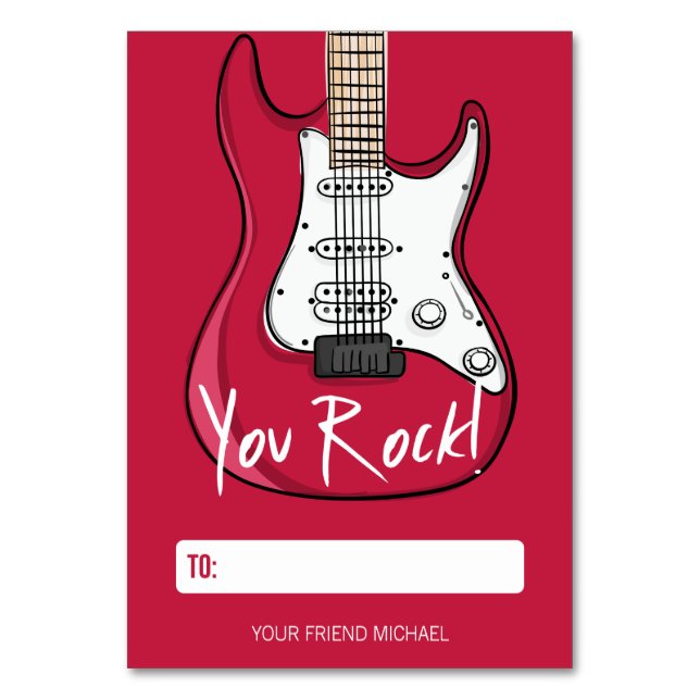 Tarjeta de San Valentín de los niños de rock (Anverso)