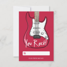 Tarjeta de San Valentín de los niños de rock