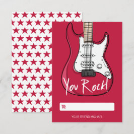 Tarjeta de San Valentín de los niños de rock