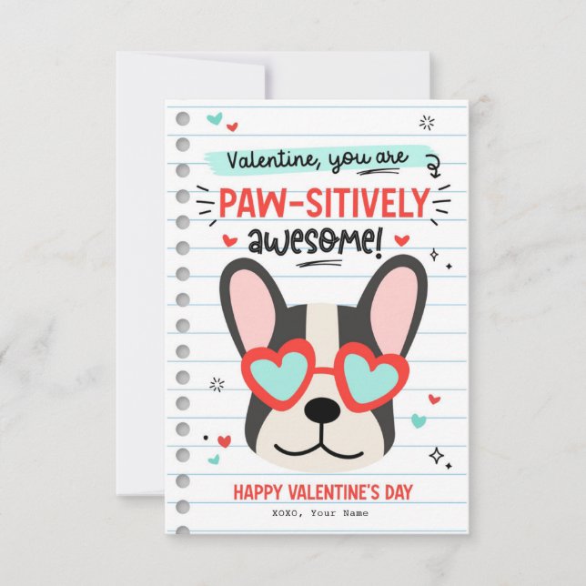 Tarjeta de San Valentín de los niños del grupo Paw (Anverso)