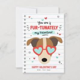 Tarjeta de San Valentín de los niños del grupo Paw