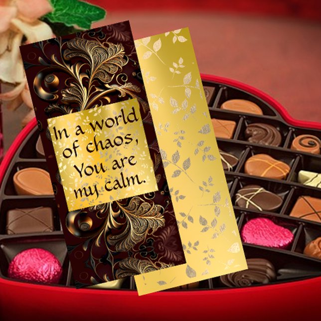 Tarjeta de San Valentín de lujo con hojas de oro (Subido por el creador)