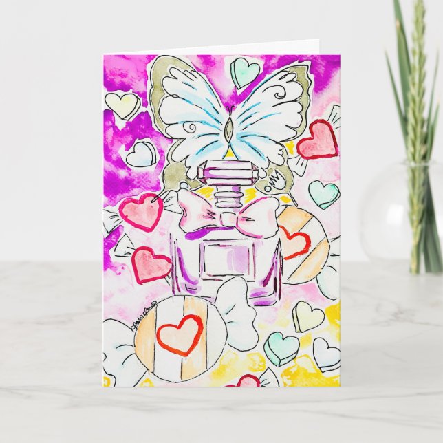Tarjeta de San Valentín de Mariposa (Anverso)