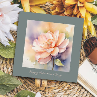 Tarjeta de San Valentín de Moda elegante Rosa lind