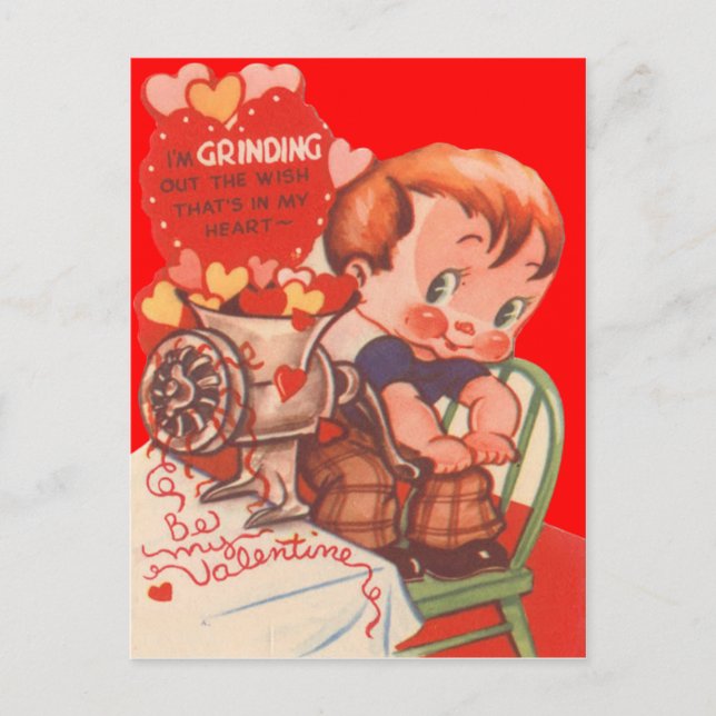 Tarjeta de San Valentín de Molinillo de Corazón Re (Anverso)