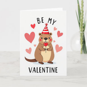 Tarjeta de San Valentín de Nutria