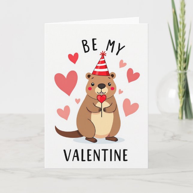 Tarjeta de San Valentín de Nutria (Anverso)