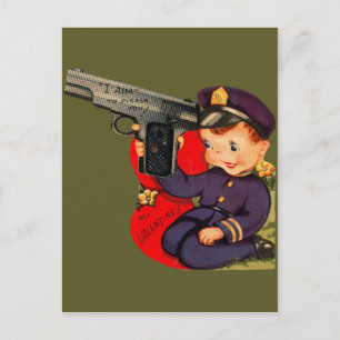Tarjeta de San Valentín de Oficial de Policía Anti