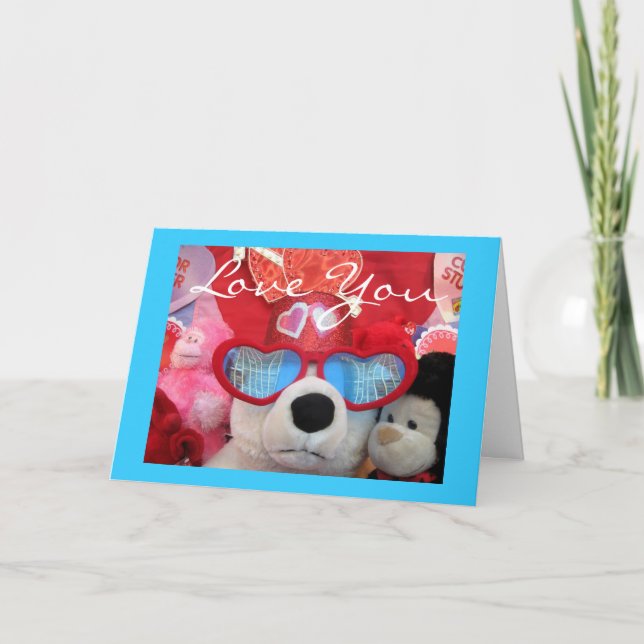 Tarjeta de San Valentín de oso Guay (Anverso)