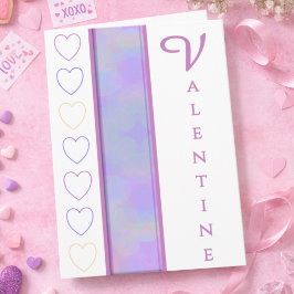 Tarjeta de San Valentín de Pastel Elegant Hearts