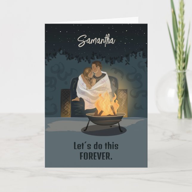 Tarjeta de San Valentín de Personalizado de pareja (Anverso)