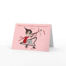 Tarjeta de San Valentín de poción de amor de bruja