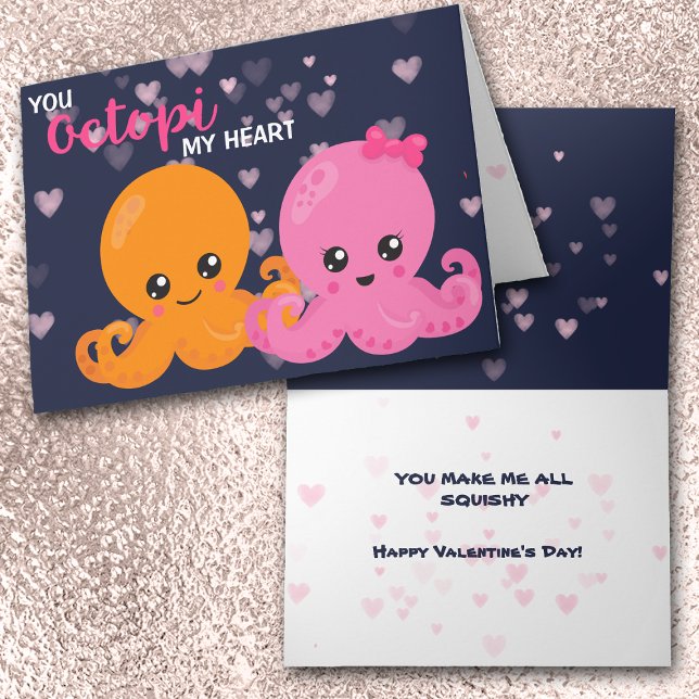 Tarjeta de San Valentín de pulpo lindo (Subido por el creador)