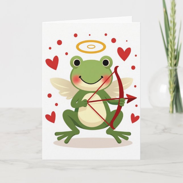 Tarjeta de San Valentín de Rana Cupido (Anverso)