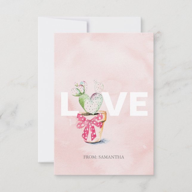 Tarjeta de San Valentín de salón de clases para ni (Anverso)