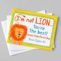 Tarjeta de San Valentín de salón de león