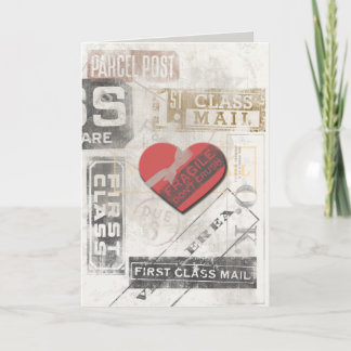 Tarjeta de San Valentín de sello de época