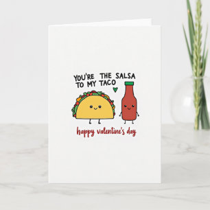 Tarjeta de San Valentín de Taco de Salsa