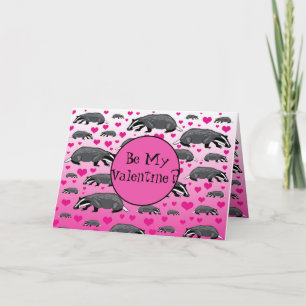 Tarjeta de San Valentín de Tejón Personalizada