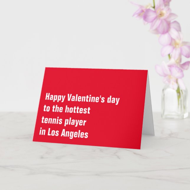 Tarjeta de San Valentín de tenis personalizable 💘 (Orquídea)