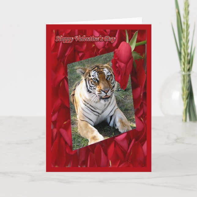 Tarjeta de San Valentín de tigre (Anverso)