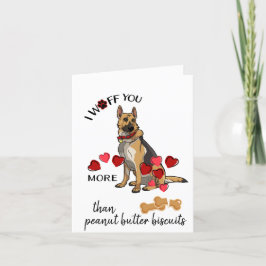 Tarjeta de San Valentín de tu amor al perro pastor