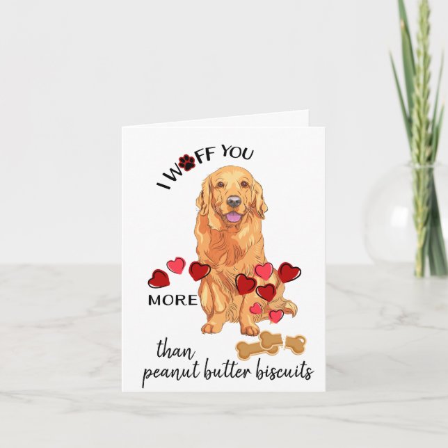 Tarjeta de San Valentín de tu amor de perro de rec (Anverso)
