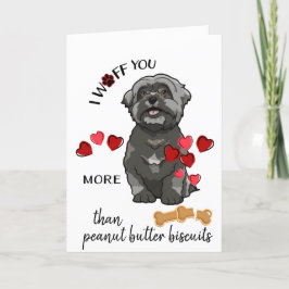 Tarjeta de San Valentín de tu amor por el perro Sh