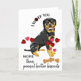 Tarjeta de San Valentín de tu perro de Rottweiler 