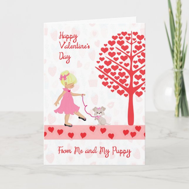 Tarjeta de San Valentín de una niña a otra (Anverso)